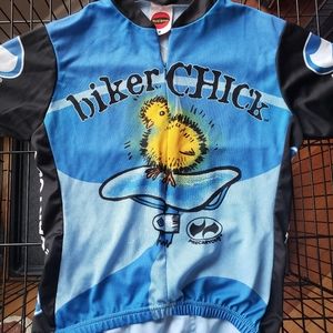 Biker jersey, short sleeve size small with pockets